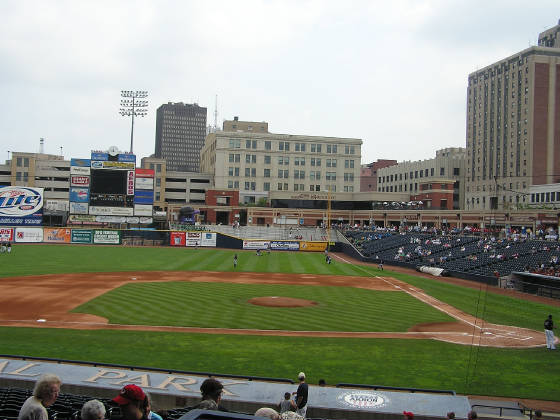 Looking to Right field - Canal Park, Akron