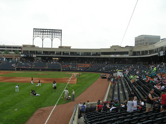 Looking in from Left Field - Canal Park, Akron