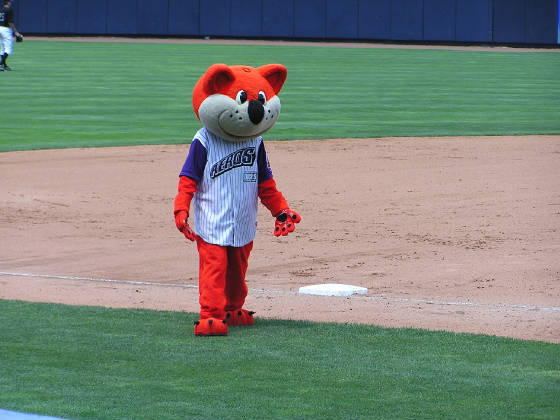 Orbit, the Aeros Mascot - Canal Park, Akron